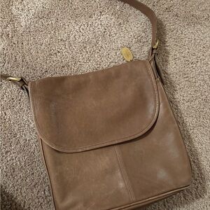 Vintage Coach Tan Leather Shoulder Bag